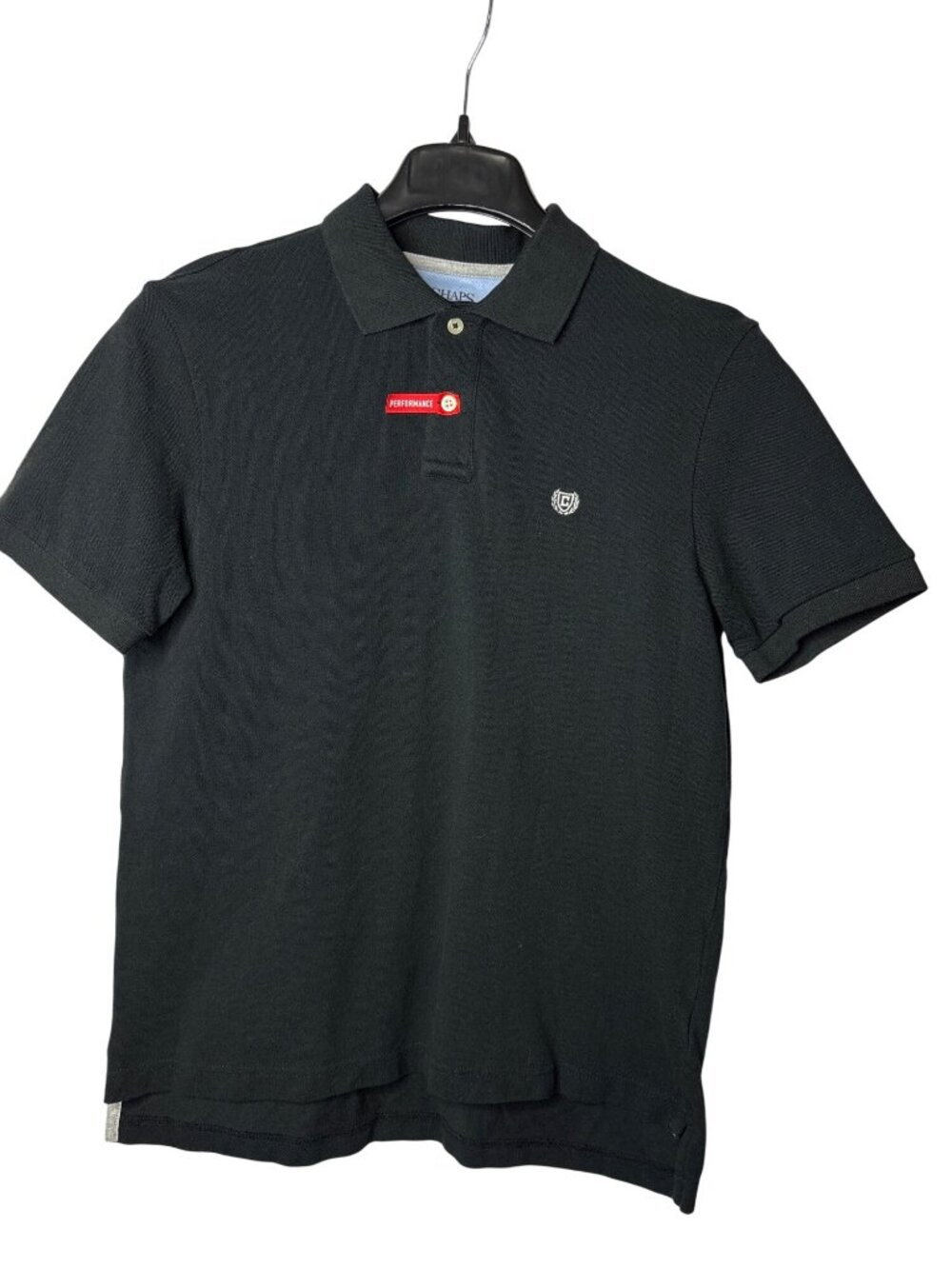 Chaps Mens The Everyday Polo Shirt Size M Black Cotton